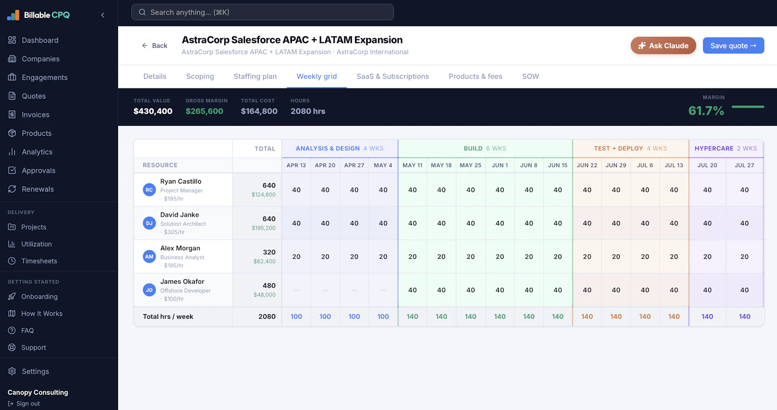 Billable CPQ  screenshot 3