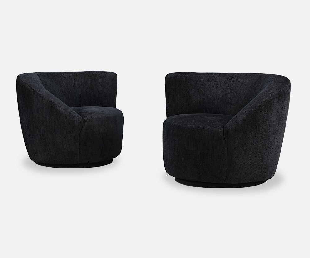 Vladimir Kagan “Nautilus” Swivel Club Chairs for Directional
