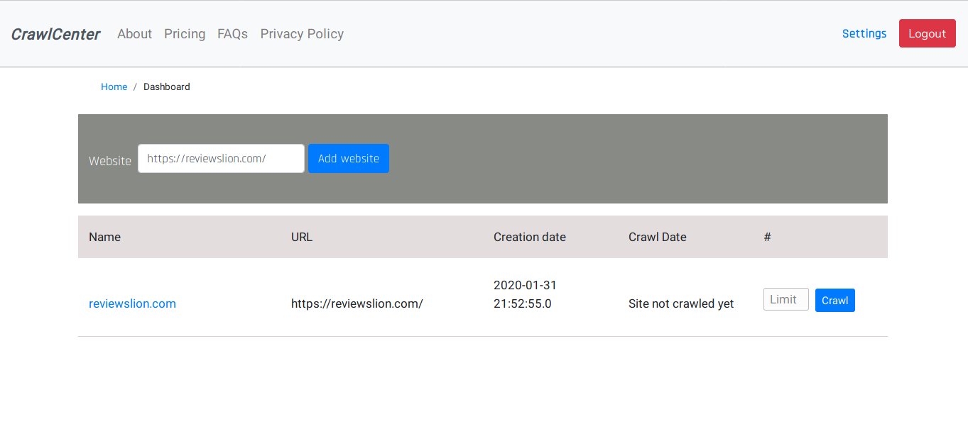 Crawlcenter - Website Auditor and SEO Crawler gallery image