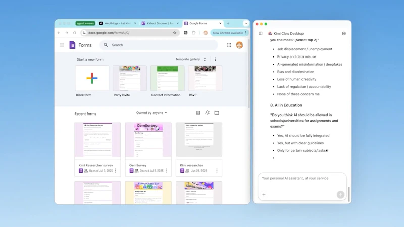 Kimi WebBridge screenshot 3