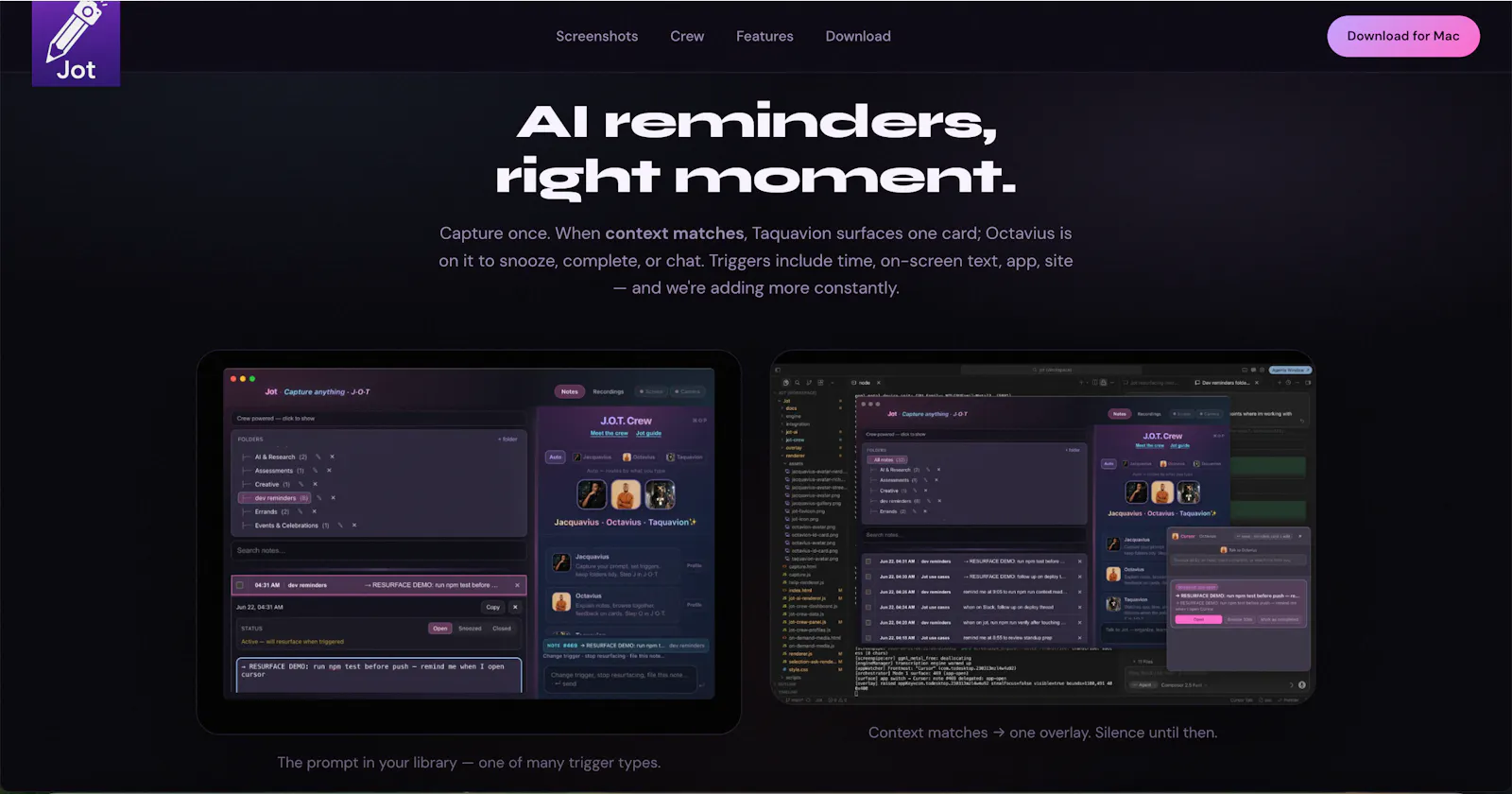 J.O.T. - Proactive AI Secretary Team screenshot 2
