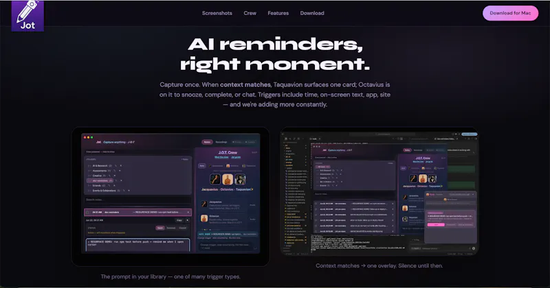 J.O.T. - Proactive AI Secretary Team screenshot 2
