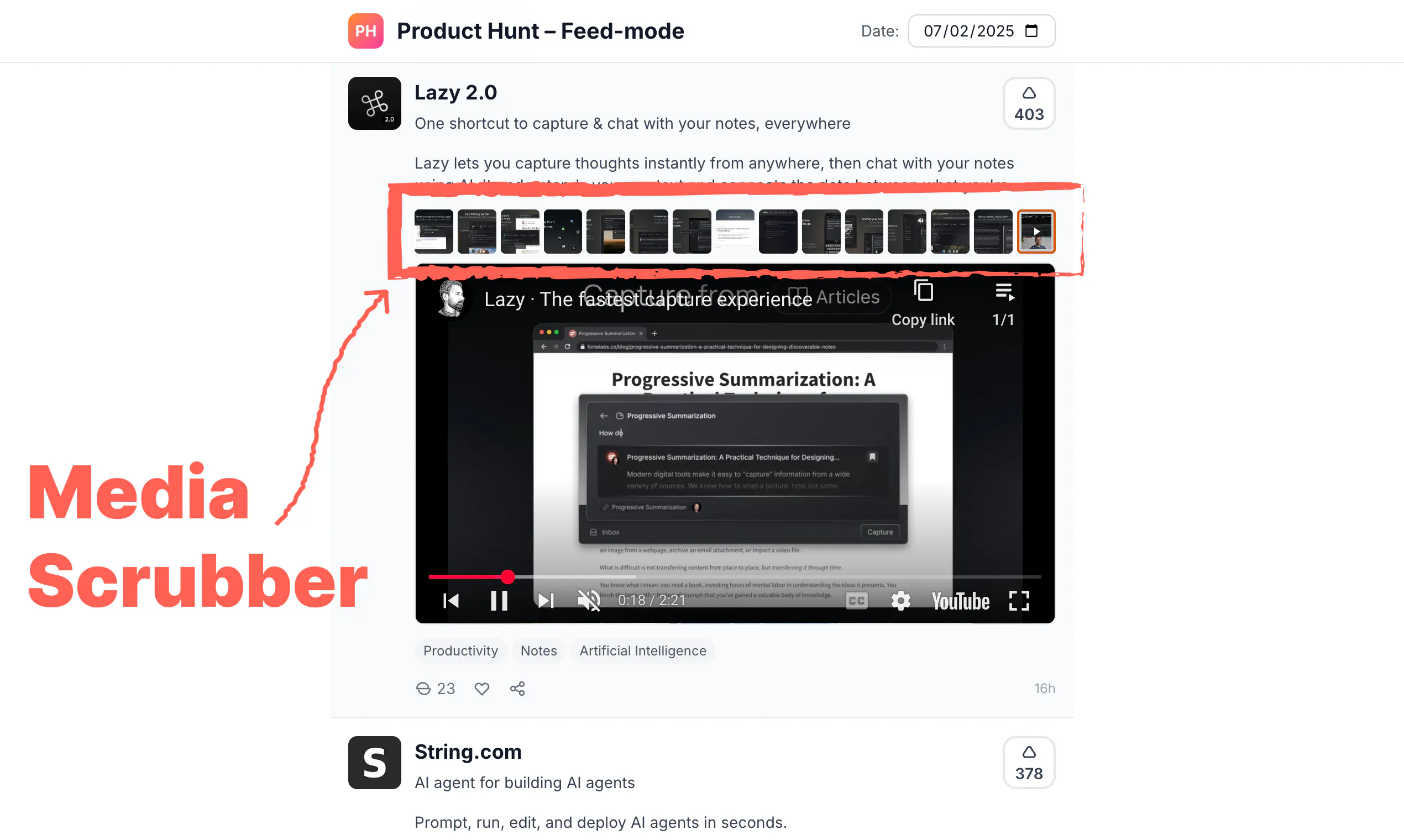 Product Hunt – Feed-mode gallery image