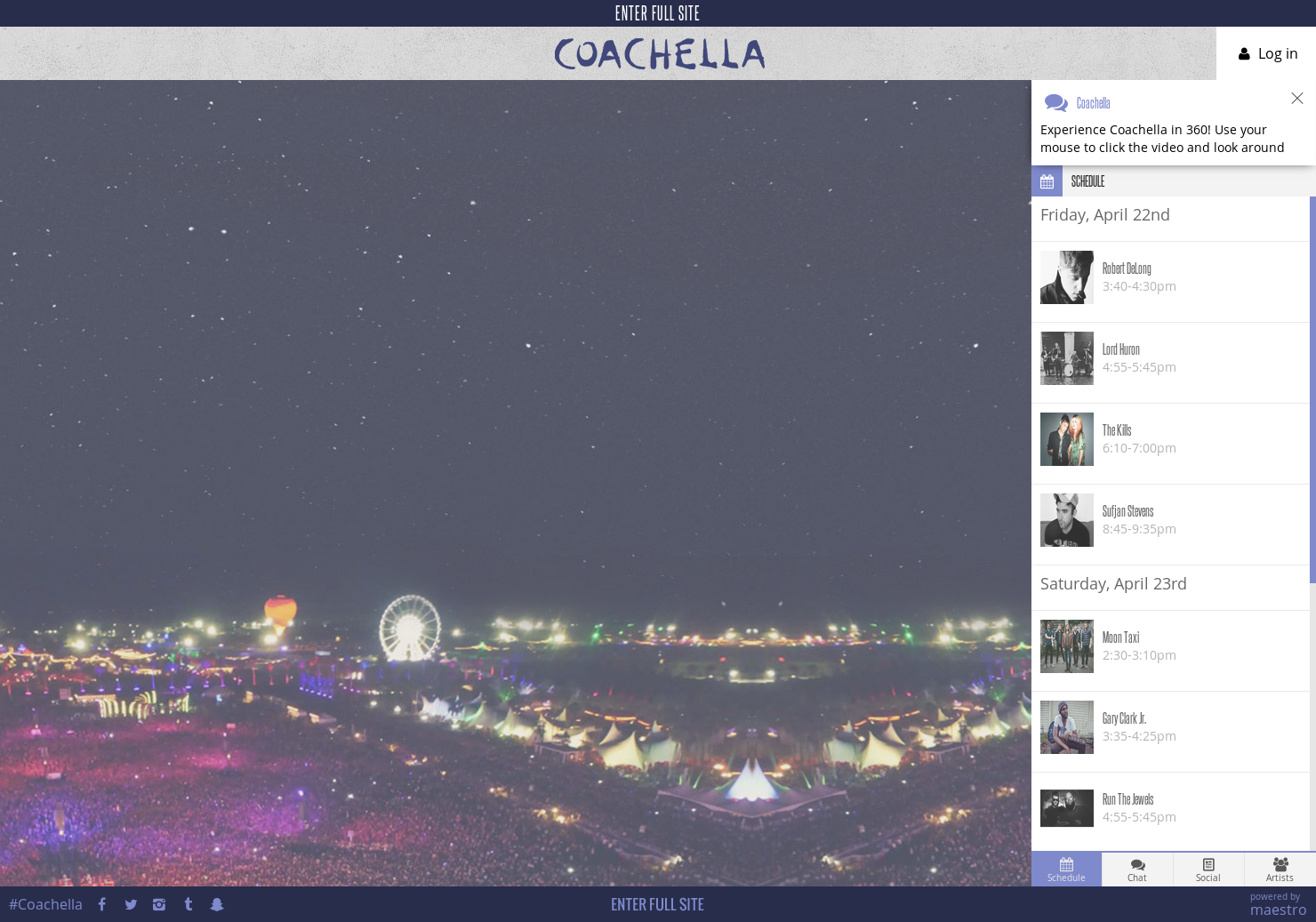 Coachella's 360 Live Stream