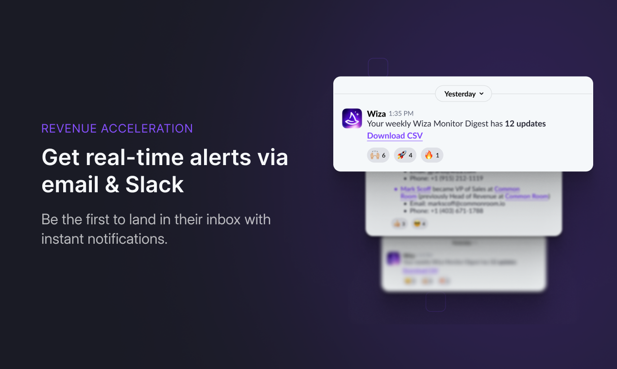 Wiza Monitor - Track job changes and get Slack + email alerts media 4