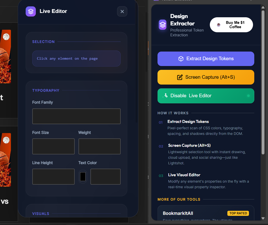 Design Token Extractor gallery image