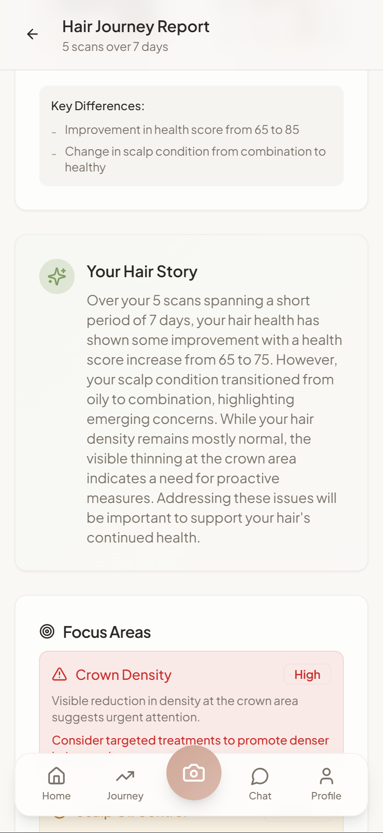 HairCareApp - Screenshot 5 showing product features and functionality