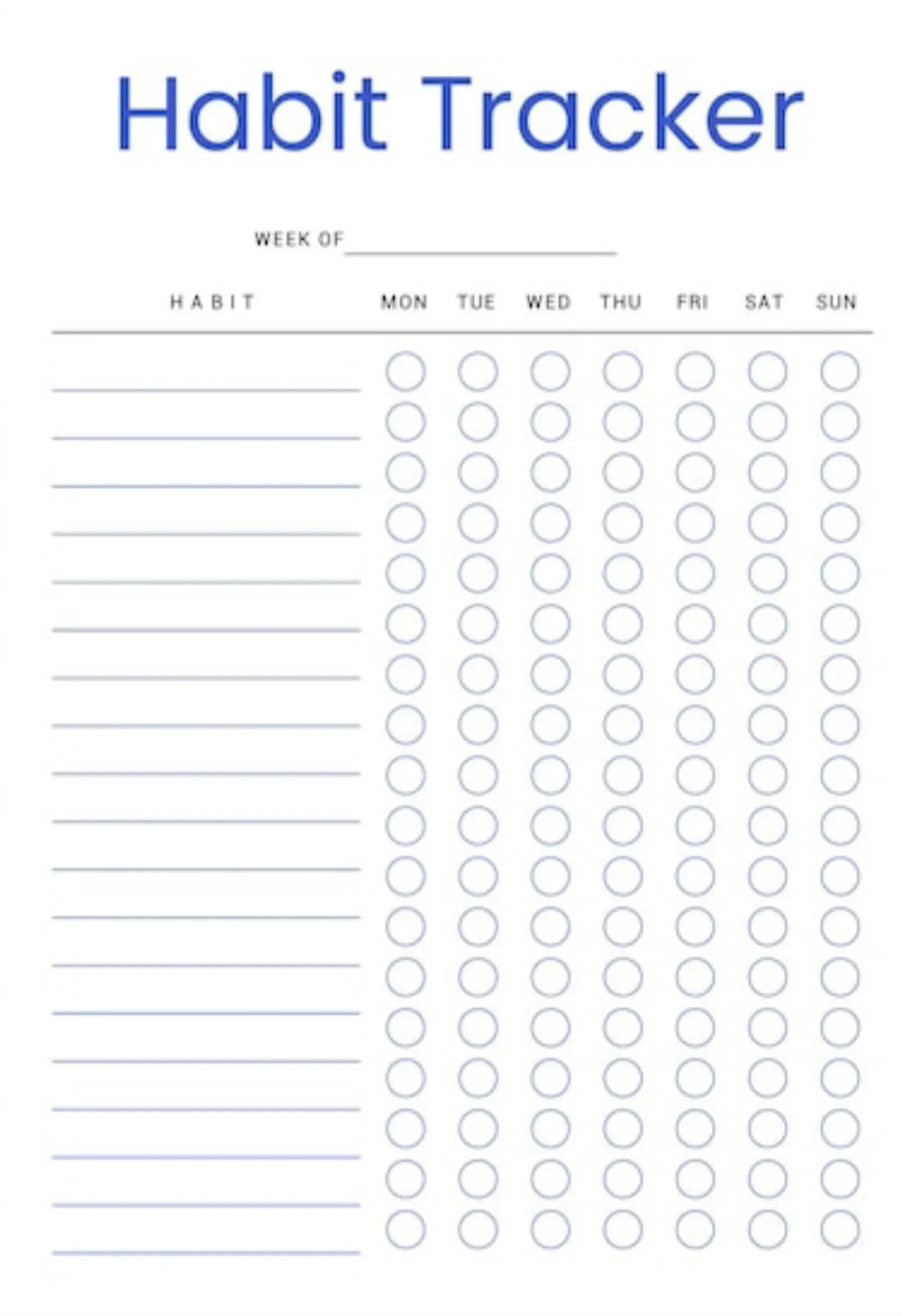 Habit Tracker Printable screenshot 1