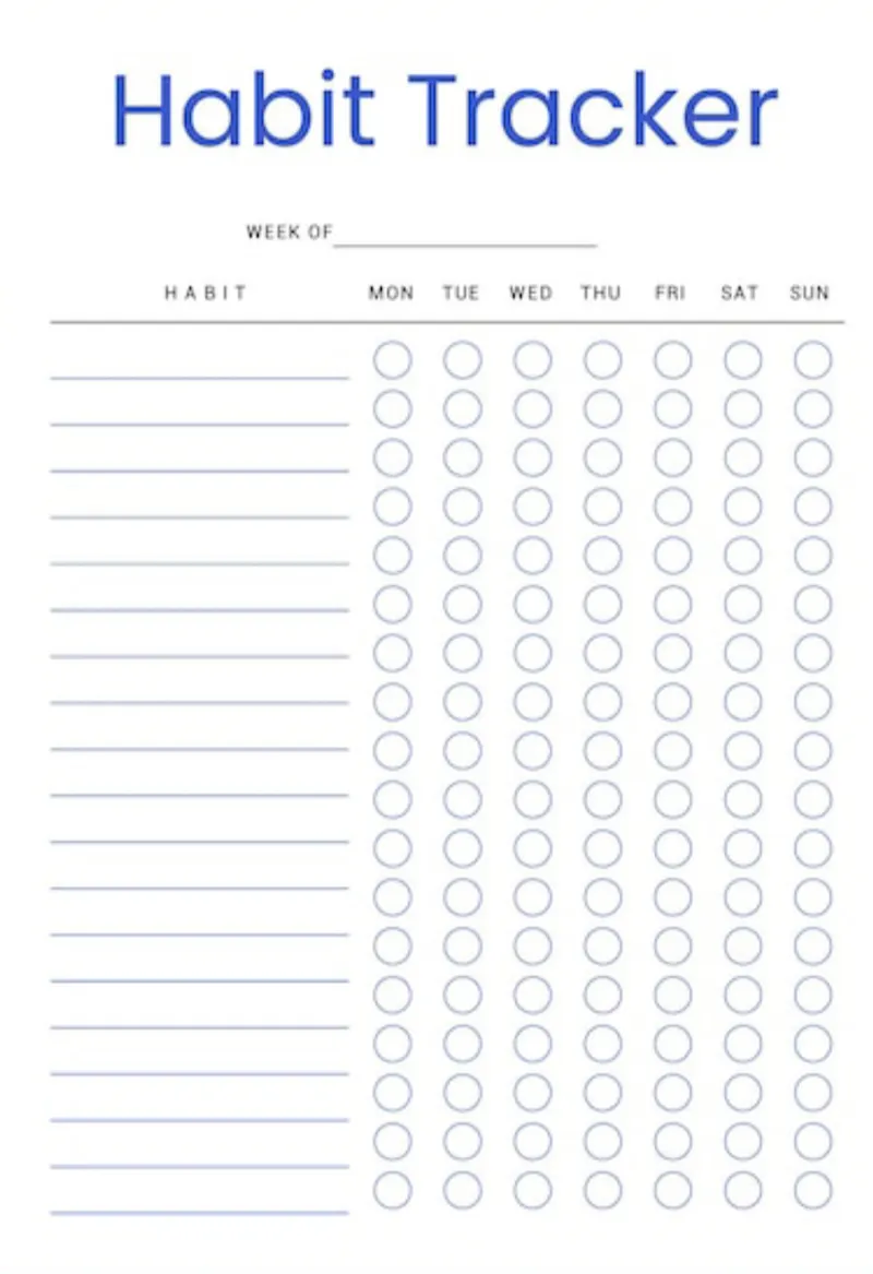 Habit Tracker Printable screenshot 1