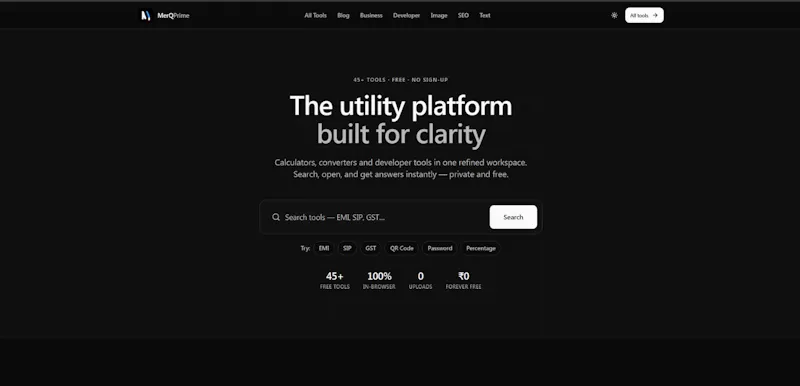 MerQPrime Tools screenshot 1