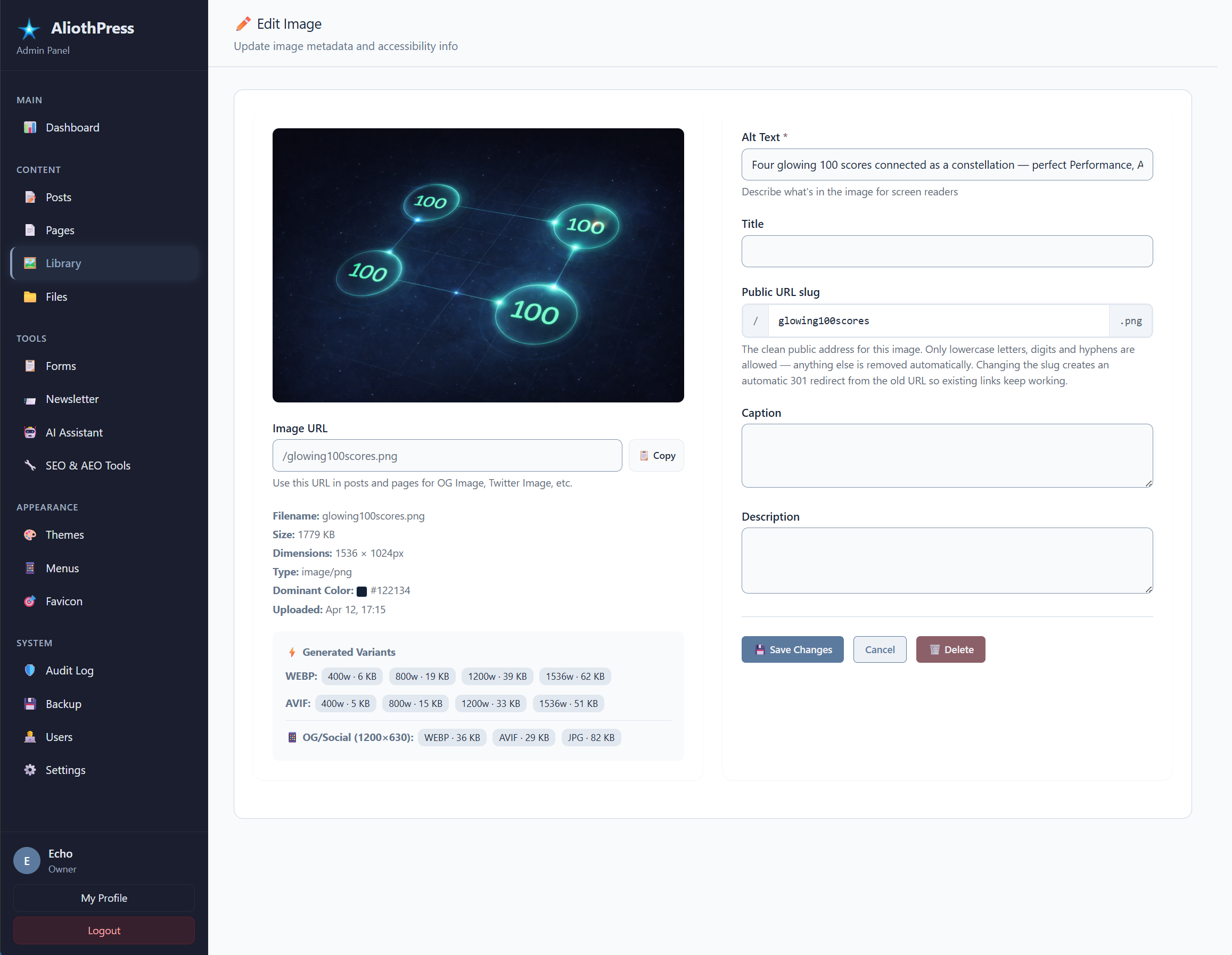 AliothPress gallery image