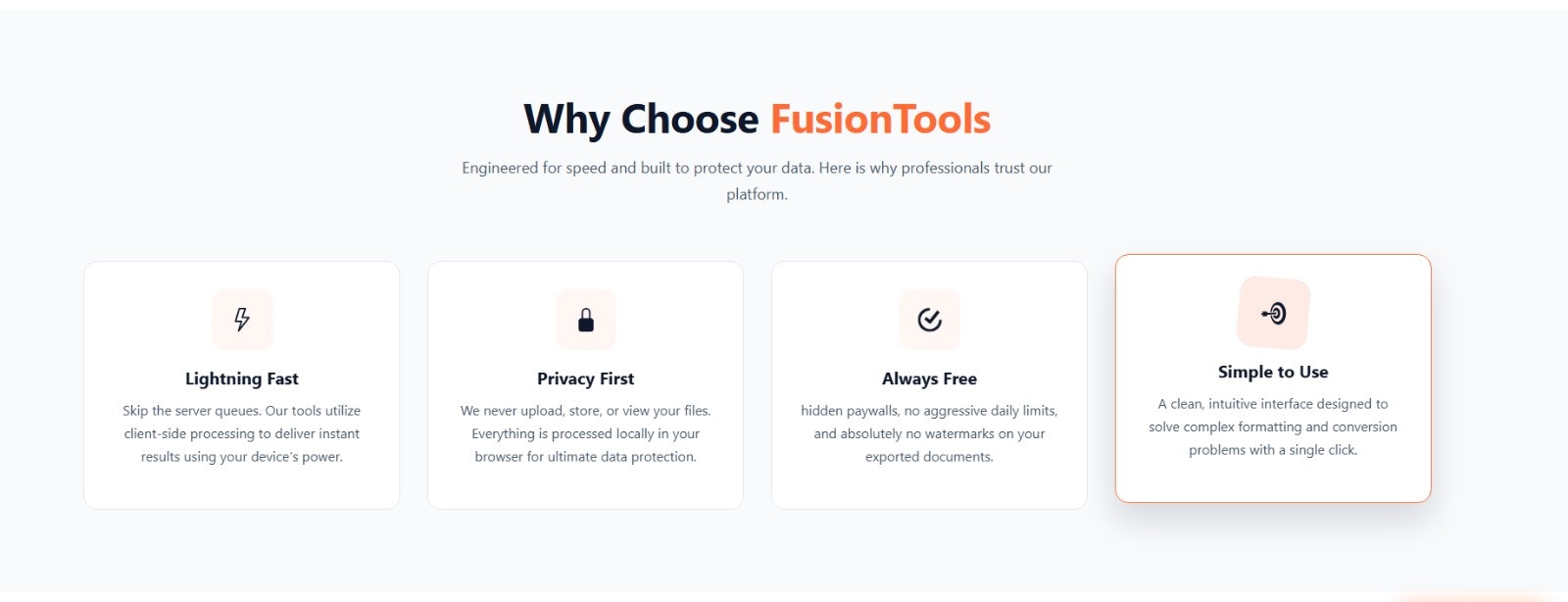 FusionTools Fast Online Web Tools gallery image