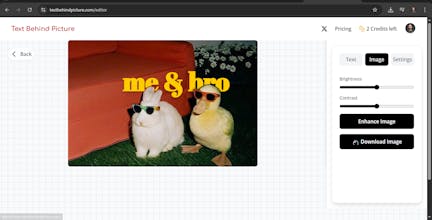 Text Behind Picture gallery image