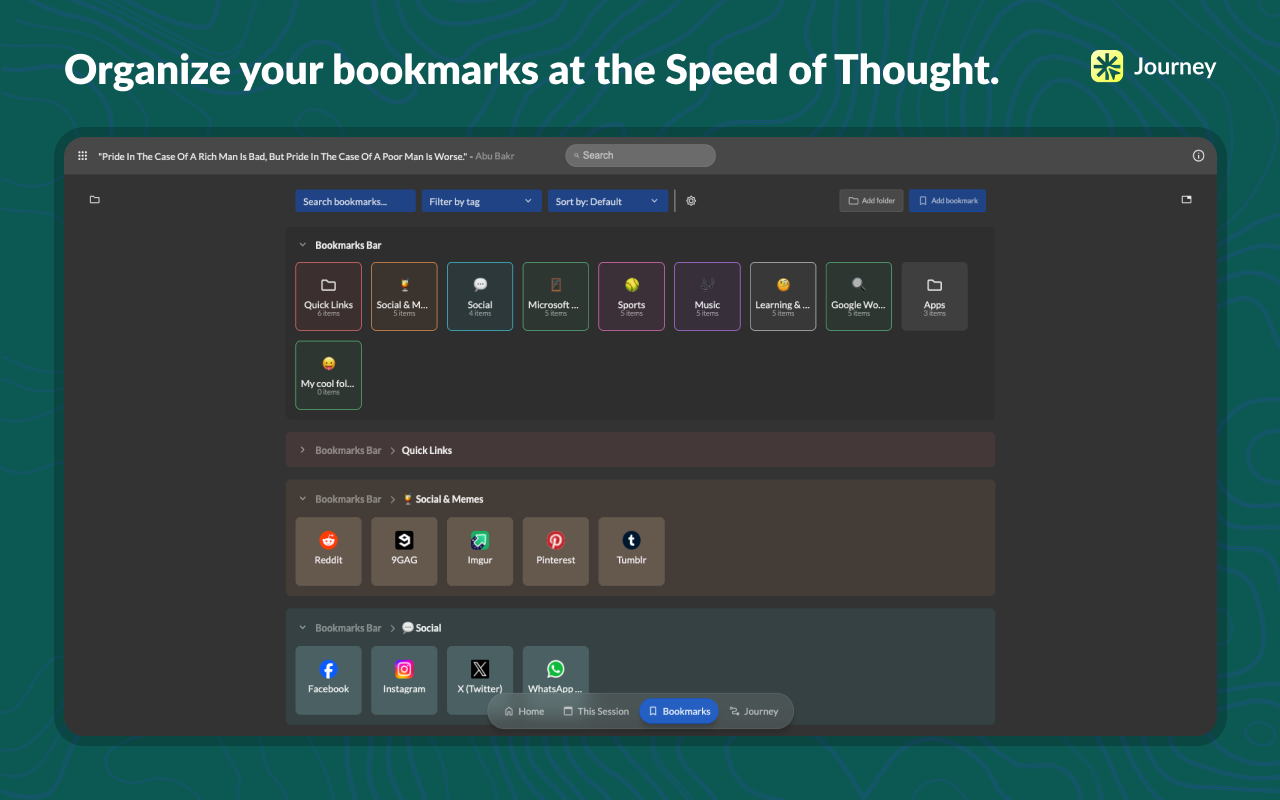 Journey - A bookmark manager gallery image
