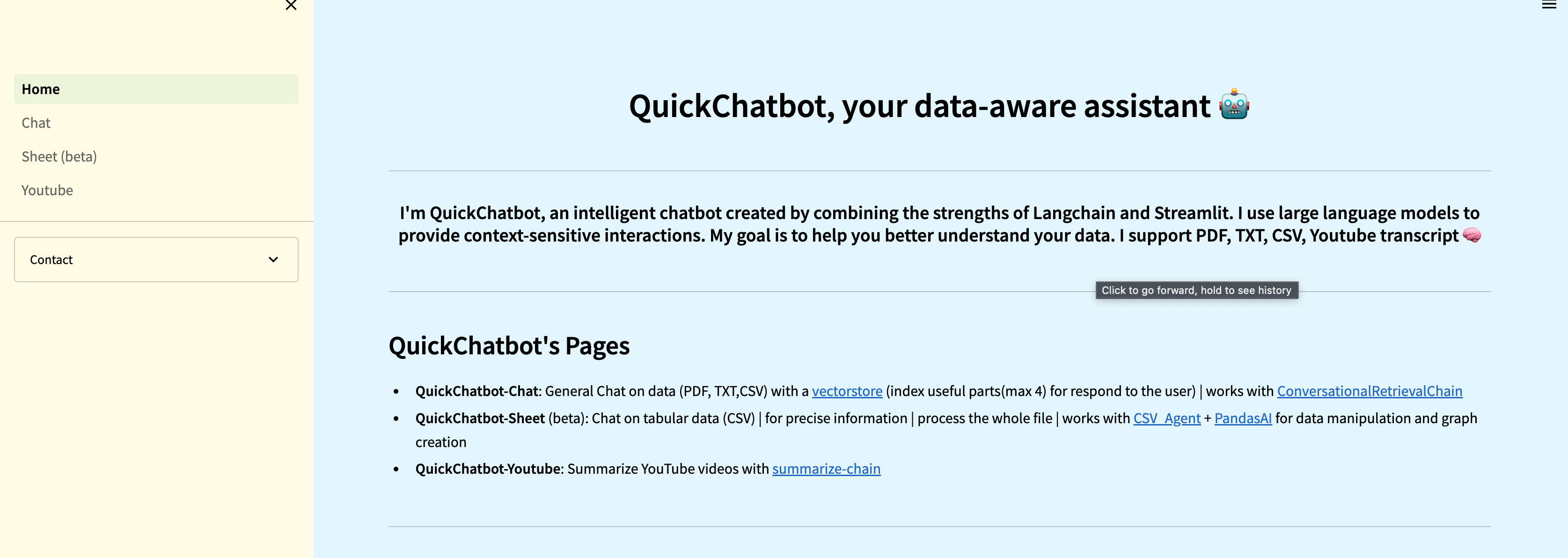 Média Quickchatbot - Openai Chat PDF |Chatgpt CSV |Résumé de YouTube Chatgpt 7