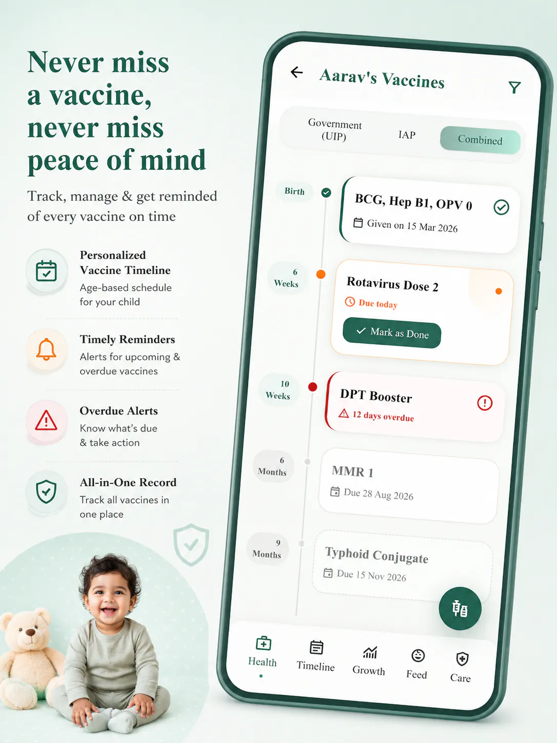 Little Feet: Baby Care Tracker gallery image
