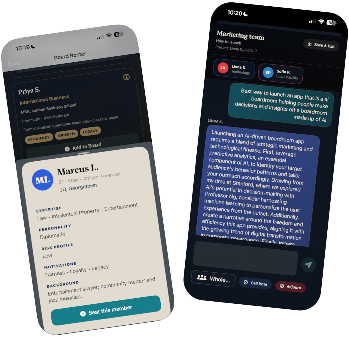 BoardroomAi - Main product screenshot demonstrating key features and user interface