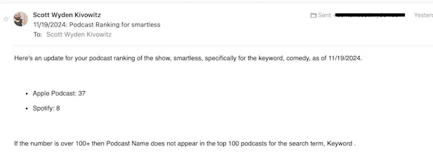 Podcast Rank Report gallery image