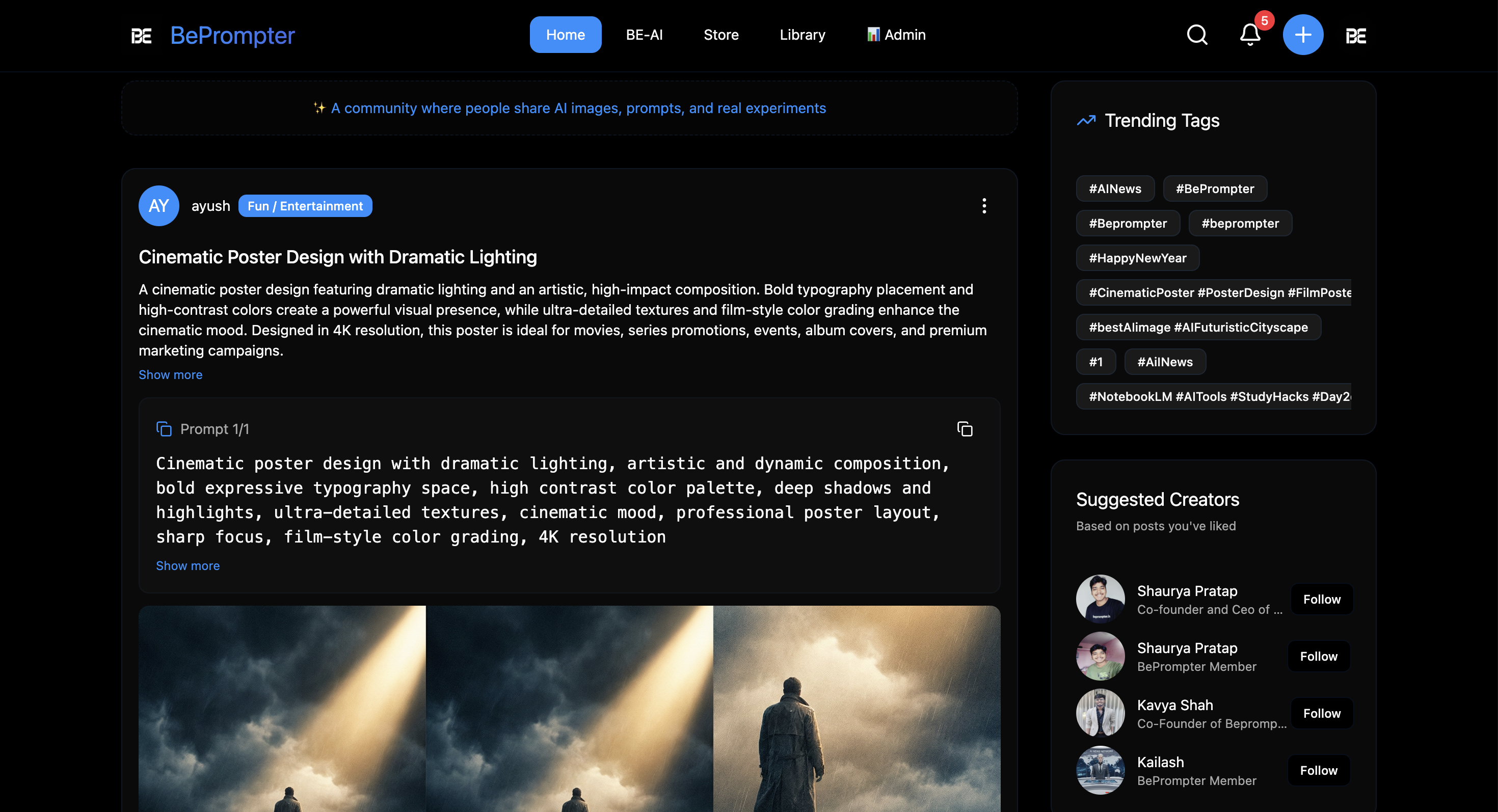 Beprompter - Main product screenshot demonstrating key features and user interface