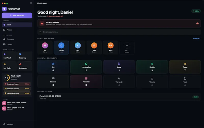 Kinship Vault screenshot 1