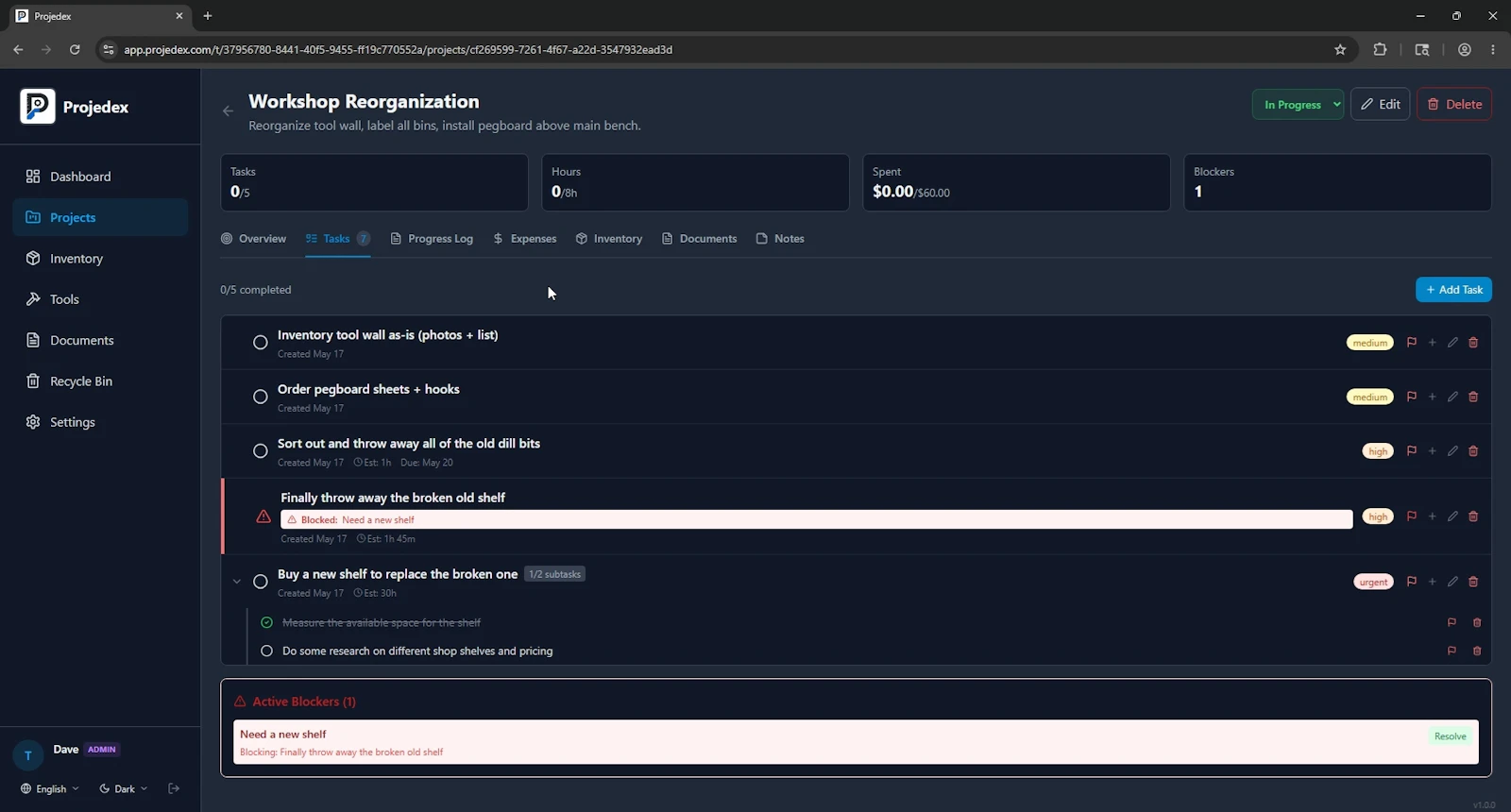 Projedex screenshot 4