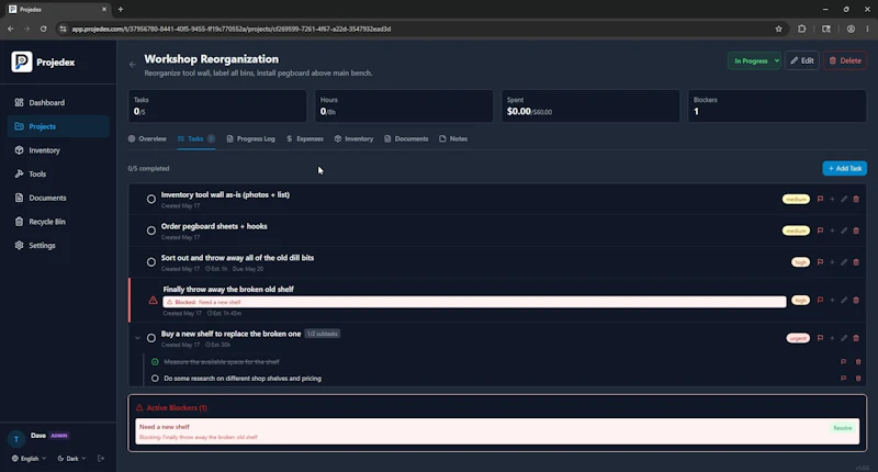 Projedex screenshot 4