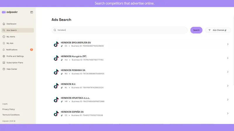 TikTok Ads Alerts by AdPeekr screenshot 3