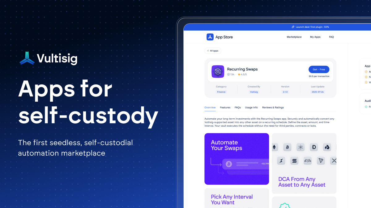 Vultisig's Plugin Marketplace - Screenshot 2 showing product features and functionality