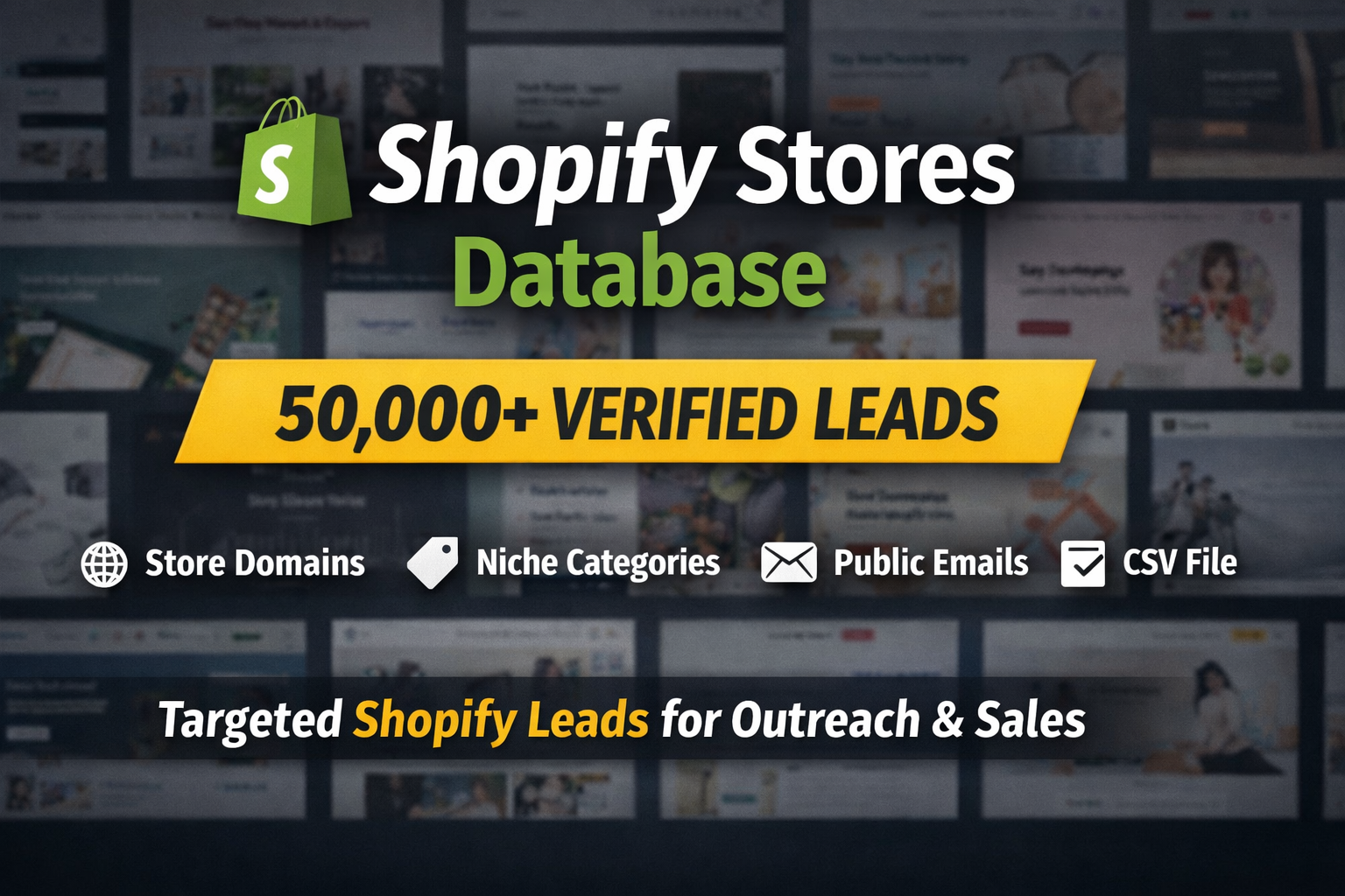 50K+ Shopify Store Database media 1