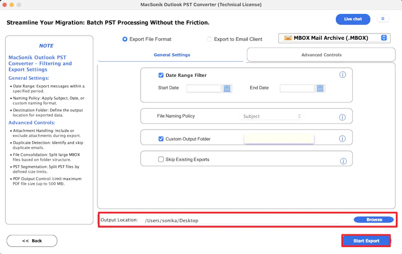 MacSonik Outlook PST Converter Tool screenshot 6