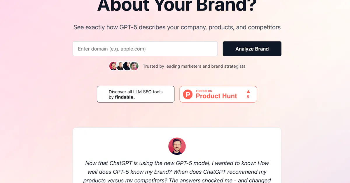 GPT-5 SEO Brand Visiblity