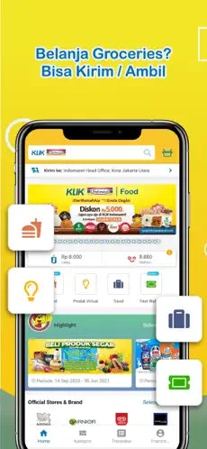 وسائط تحقق من فاتورة الكهرباء في Indomaret Click 3