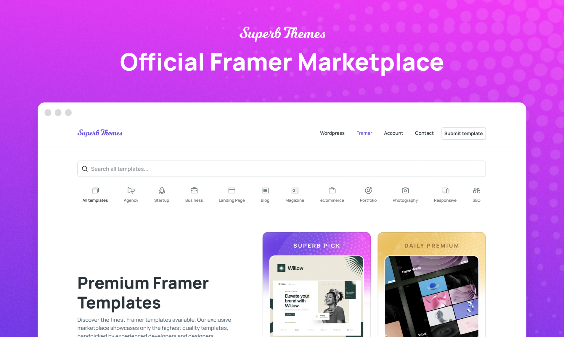 SuperbThemes Framer Marketplace media 1