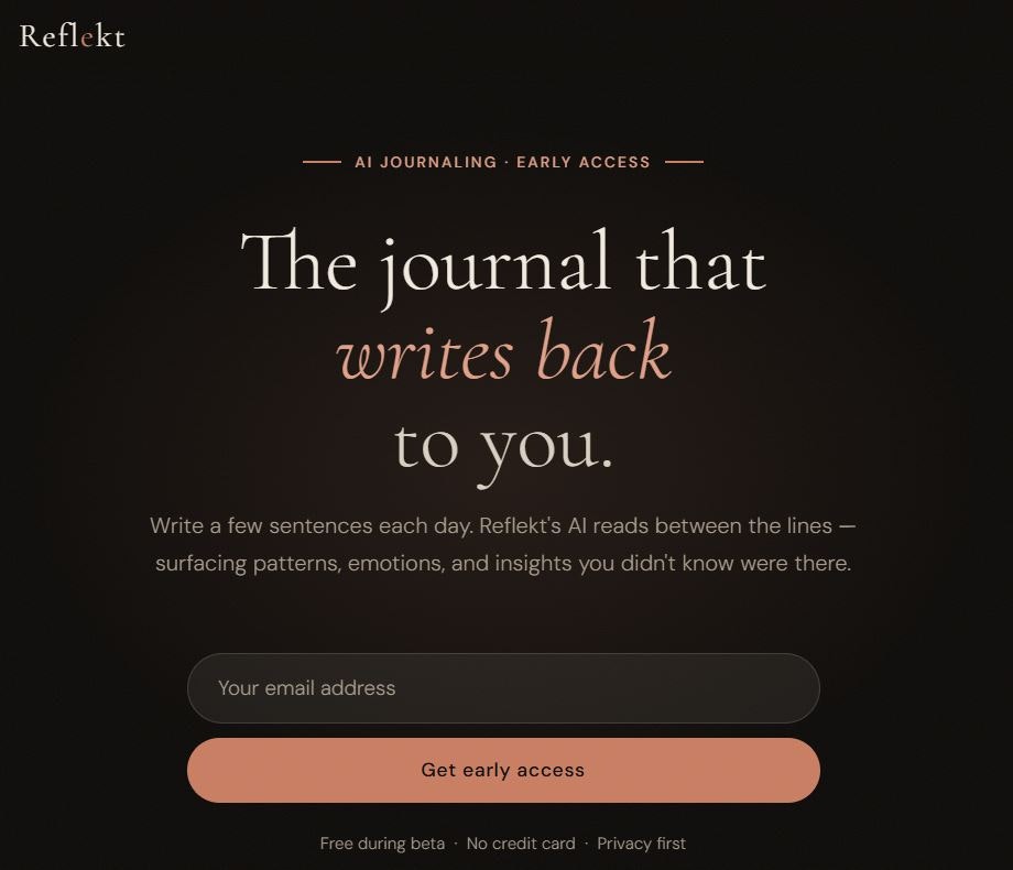 Reflekt — The journal that writes back gallery image