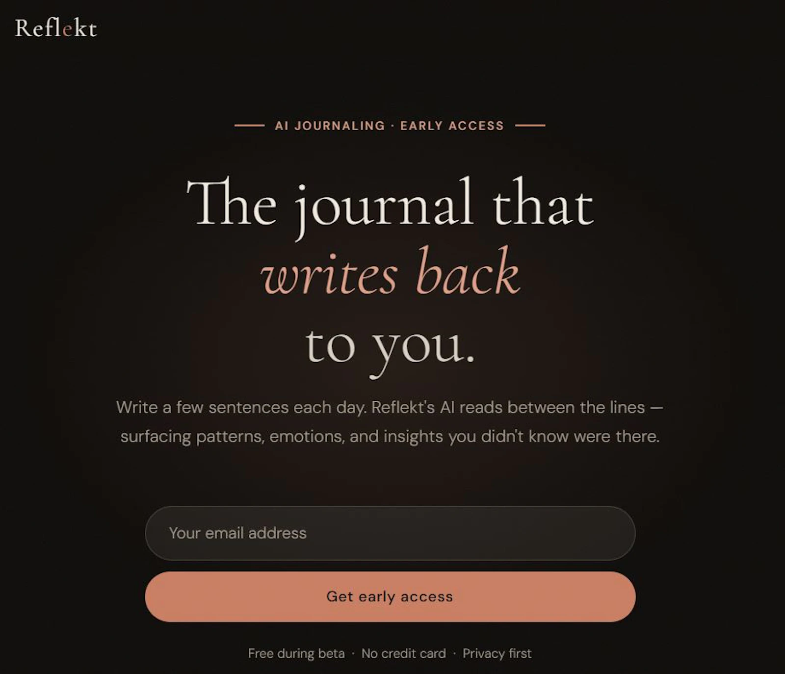 Reflekt — The journal that writes back screenshot 2
