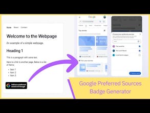 Google Preferred Sources Badge Generator gallery image