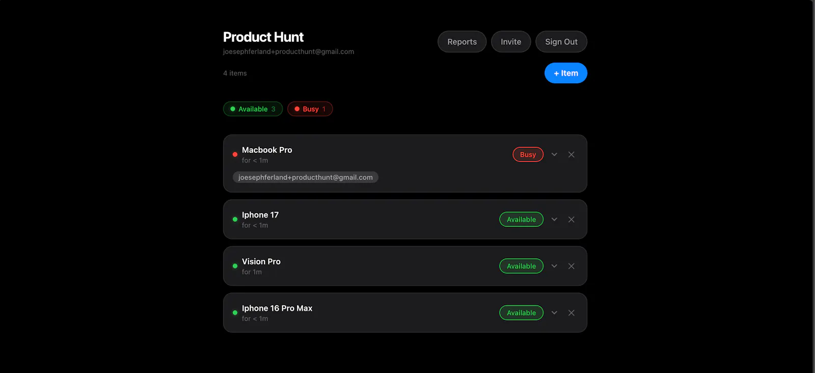 Availability Tracker screenshot 1