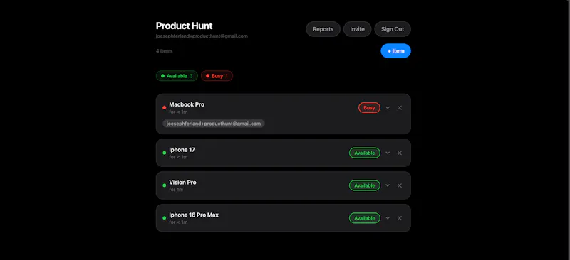 Availability Tracker screenshot 1