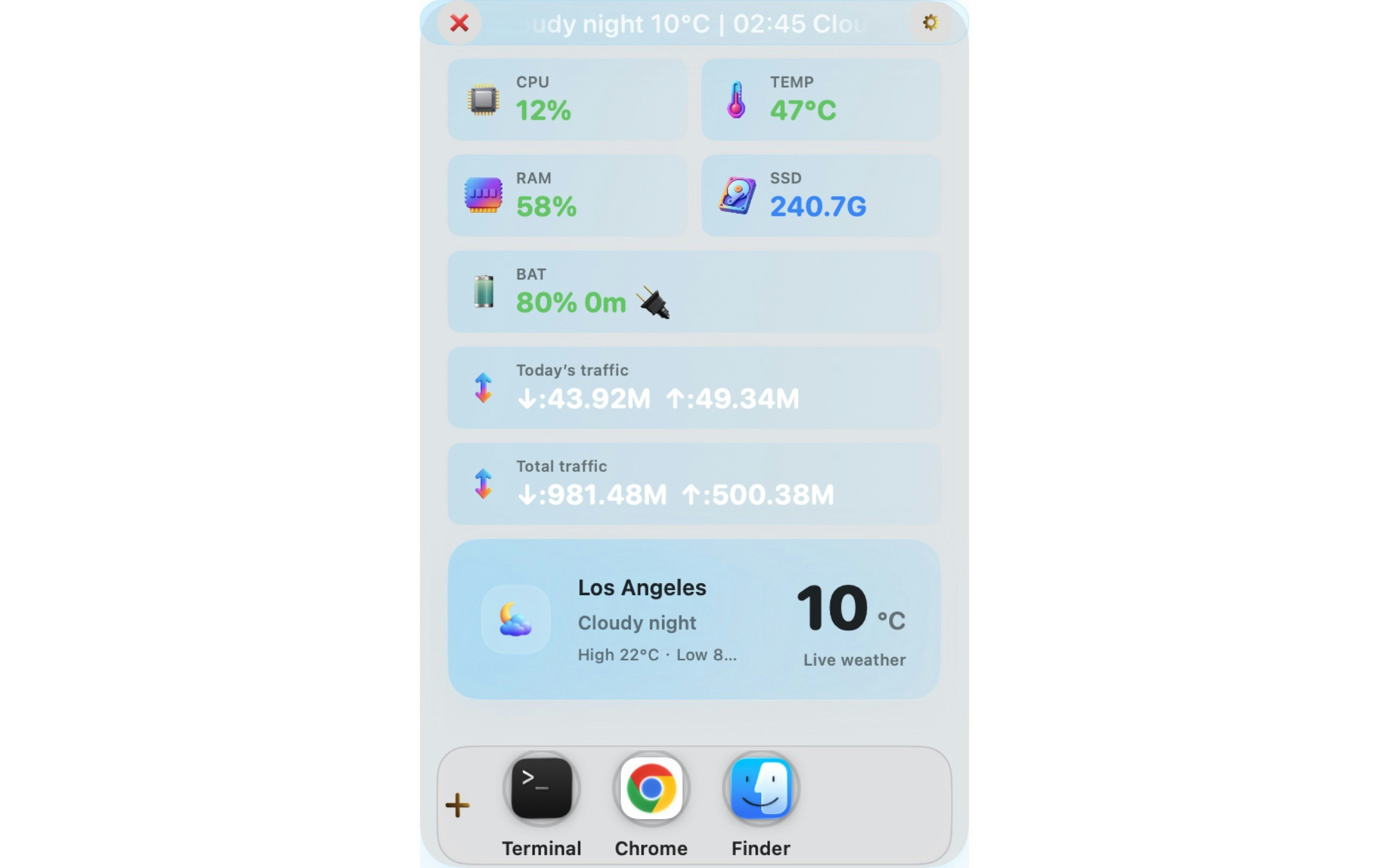 FluxBar DIY - Screenshot 2 showing product features and functionality