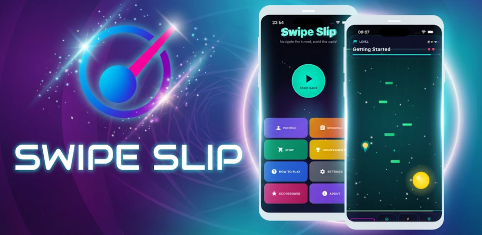 Swipe Slip — Tunnel Runner Game, 500 lvl screenshot 1