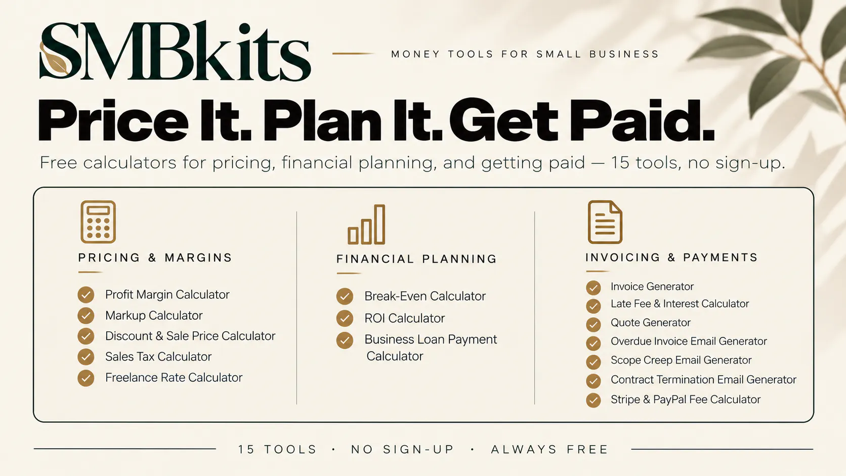 Maker of SMBkits — free small biz tools gallery image