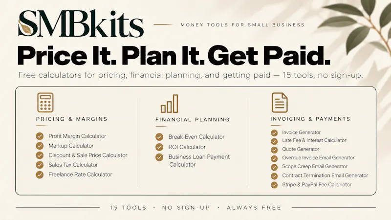 Maker of SMBkits — free small biz tools screenshot 2
