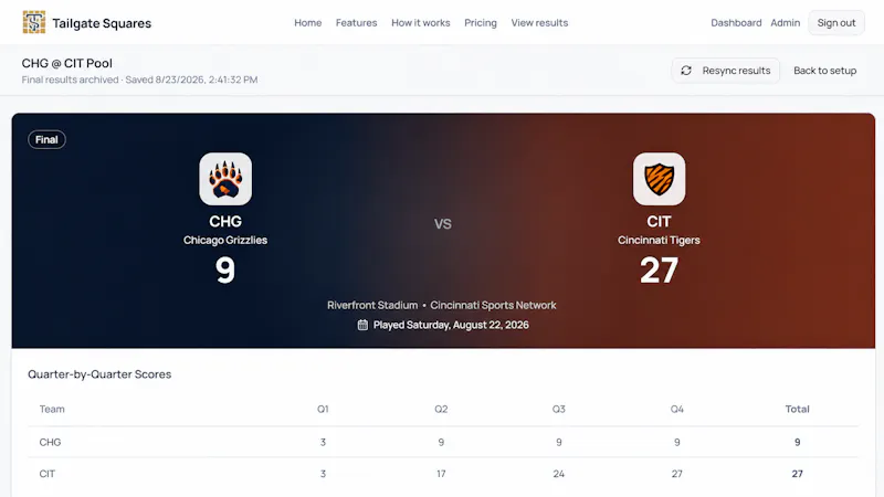 Tailgate Squares screenshot 3