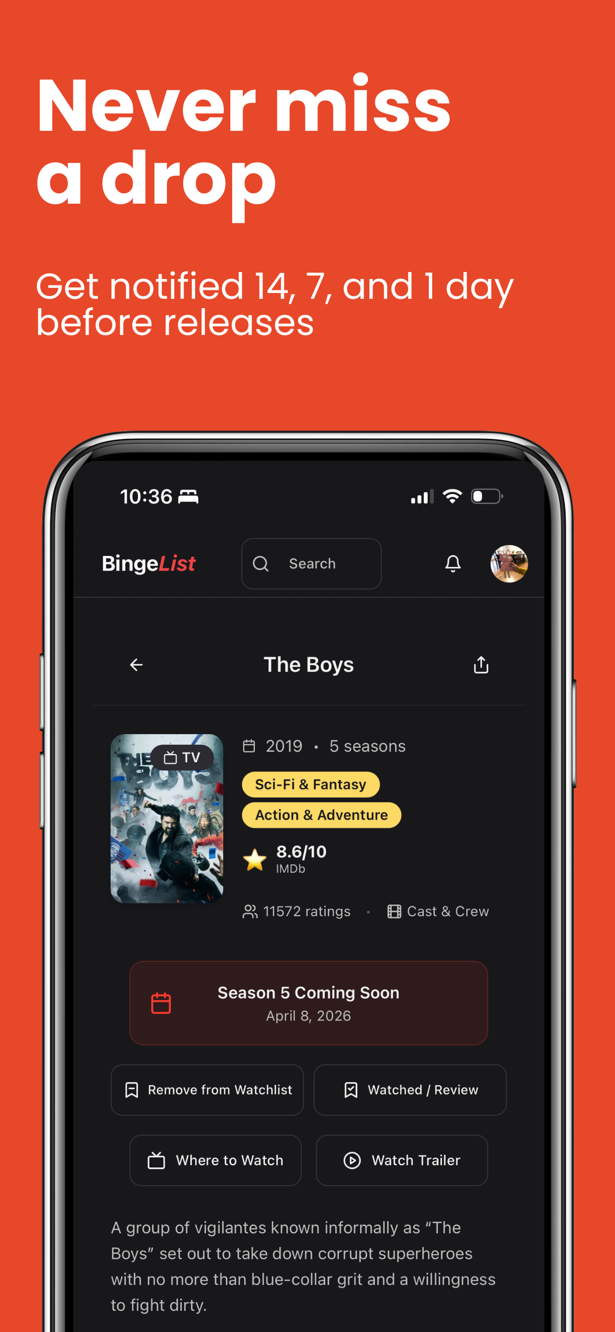 BingeList: Movie & TV Tracker gallery image