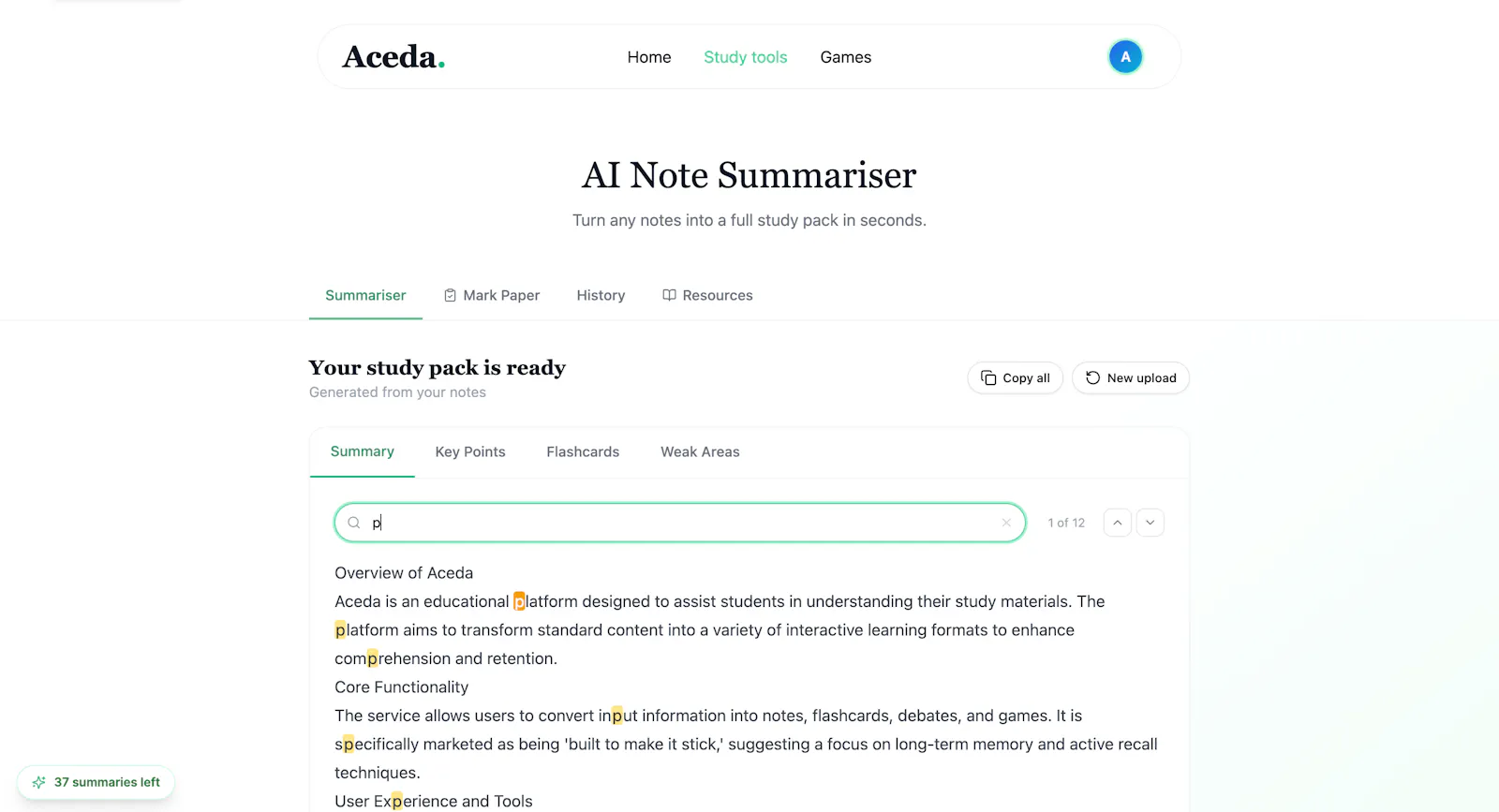 Aceda screenshot 2