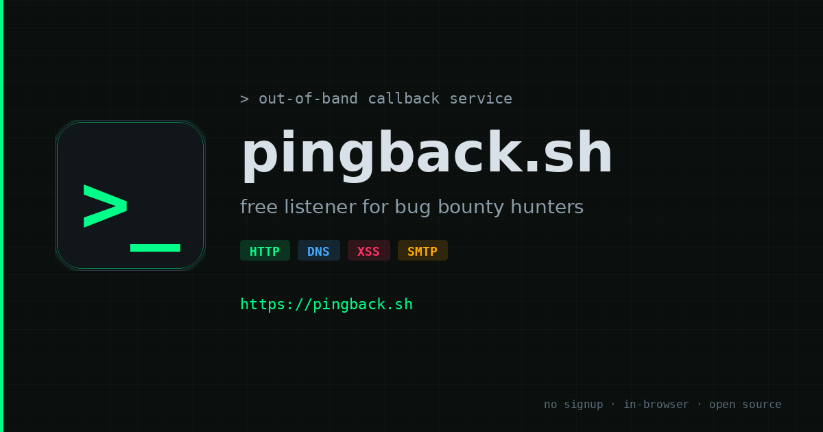 PingBack.sh Free Blind XSS & OOB  gallery image