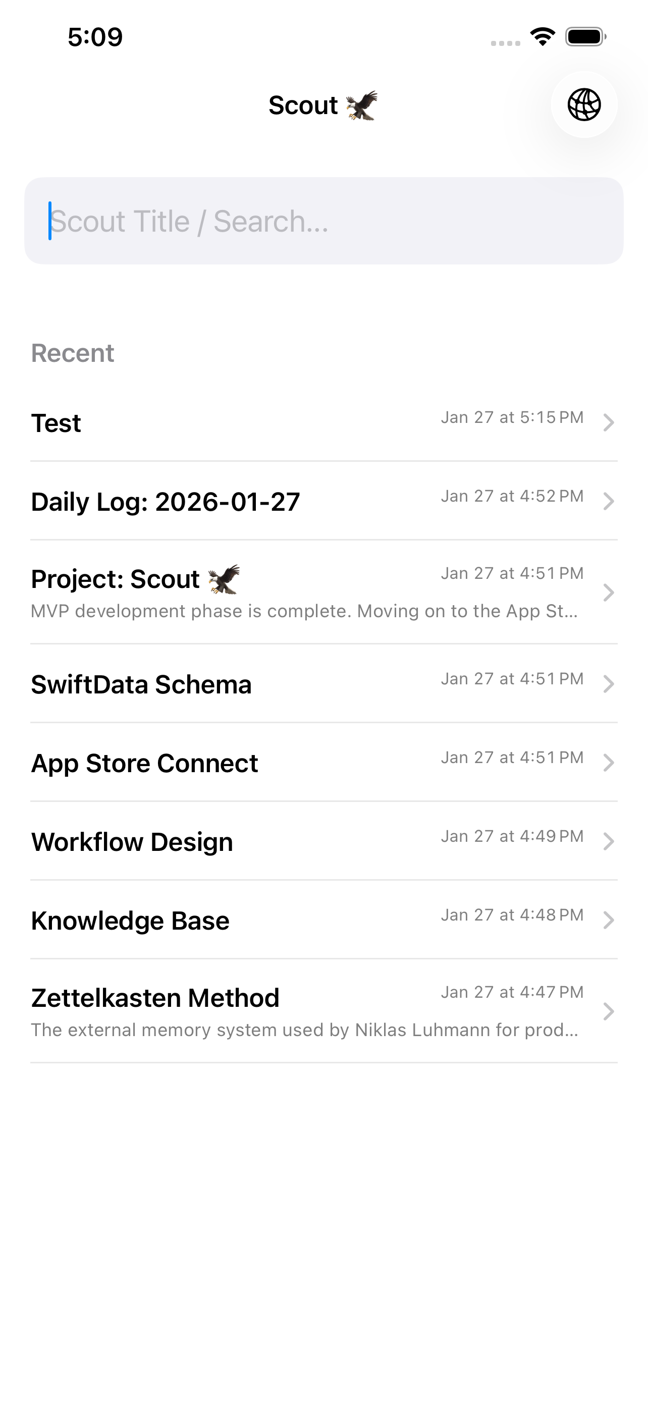 Scout: Zettelkasten Notes gallery image