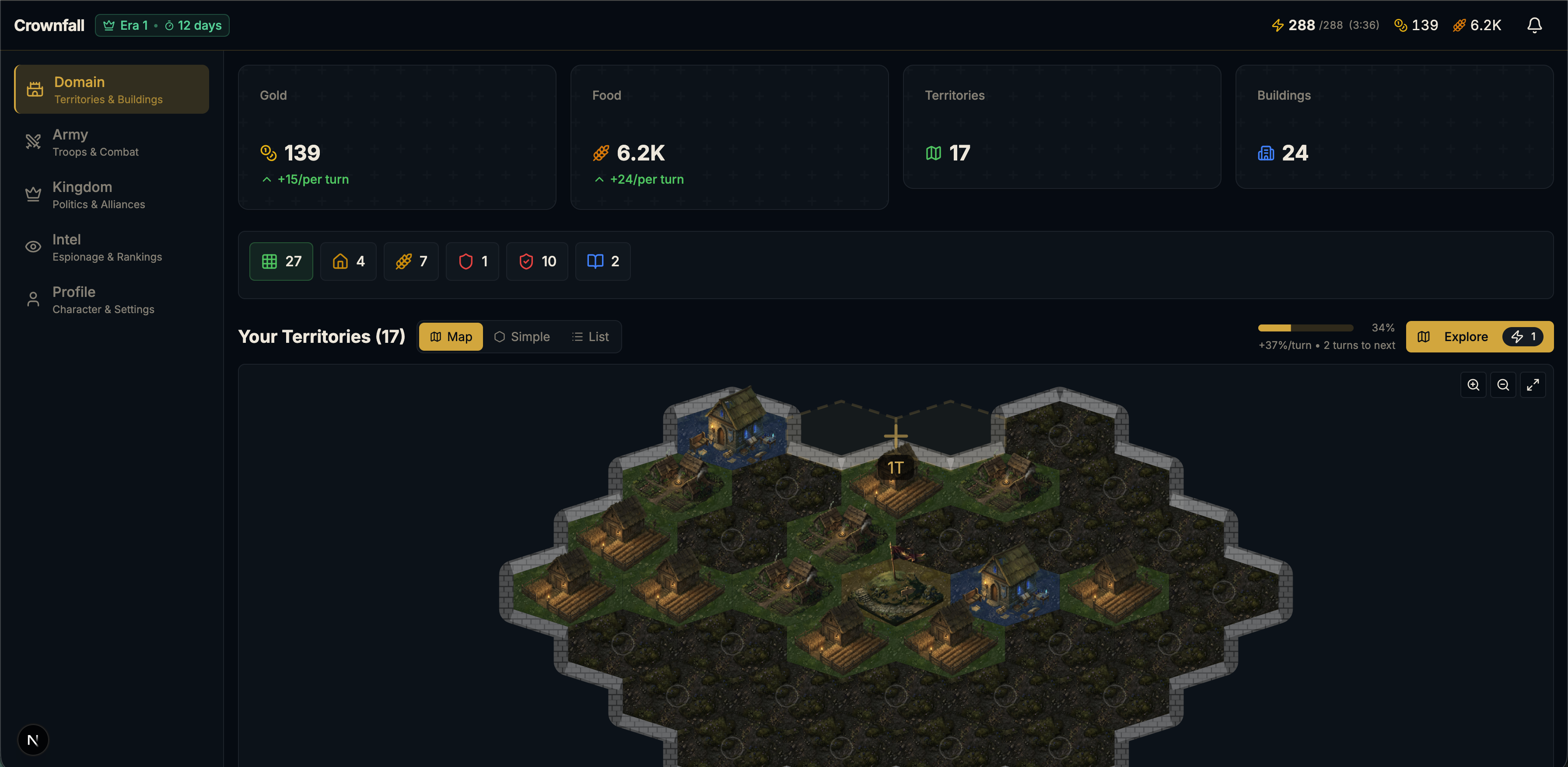 Crownfall - Main product screenshot demonstrating key features and user interface
