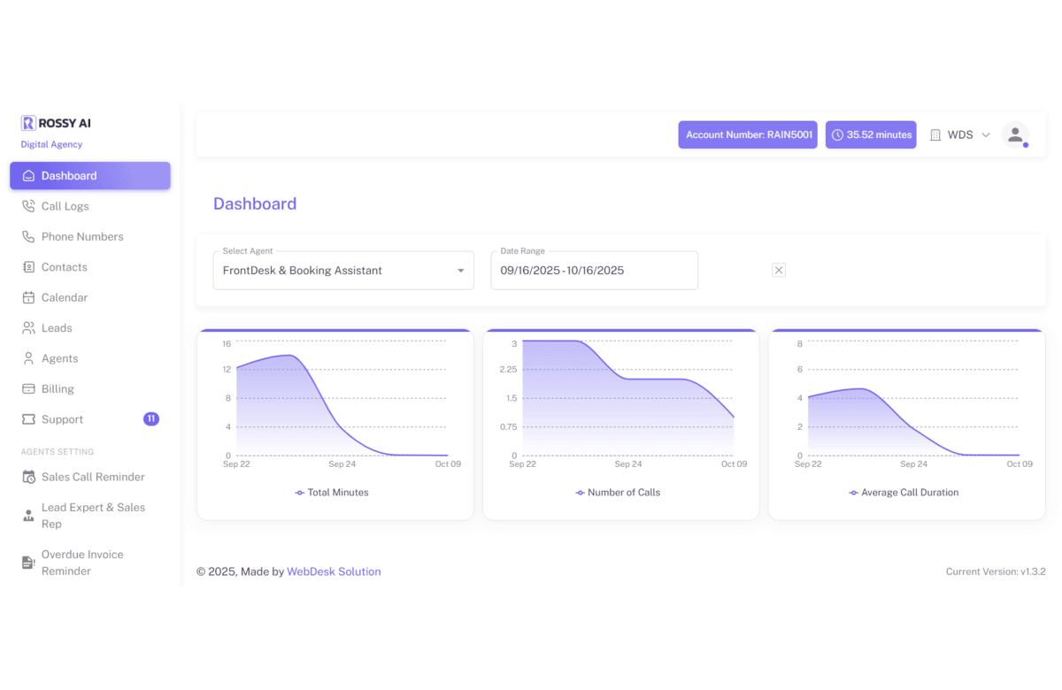 Rossy AI - Screenshot 2 showing product features and functionality