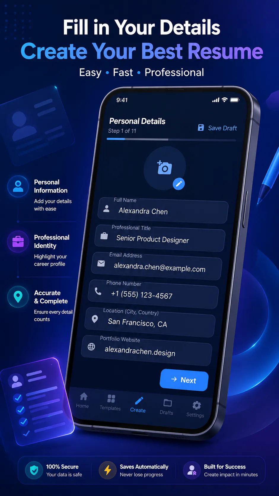 Resume maker : resume pdf maker  gallery image